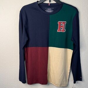 Tommy Hilfiger‎ Colorblock Long Sleeve Tee - Navy, Green, Burgundy, Cream